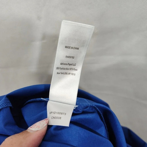 Adrianna Papell Blue Green Floral Fit and Flare Dress Women Size 6 Sleeveless - Picture 7 of 8